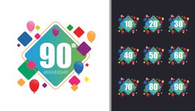 周年庆数字矢量图