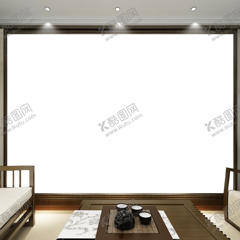 编号：53223809221554555159【酷图网】源文件下载-新中式背景墙纸样机