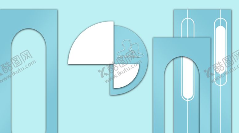 编号：20081111252037587568【酷图网】源文件下载-蓝色婚礼韩式婚礼舞台