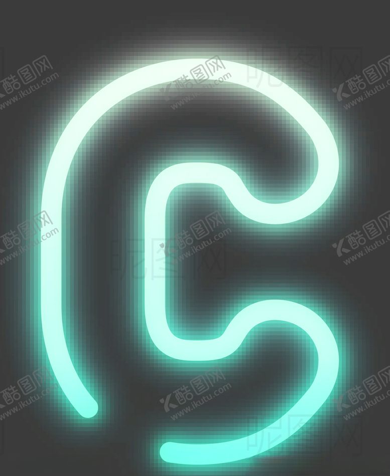 编号：90358105182049331696【酷图网】源文件下载-霓虹灯字母C