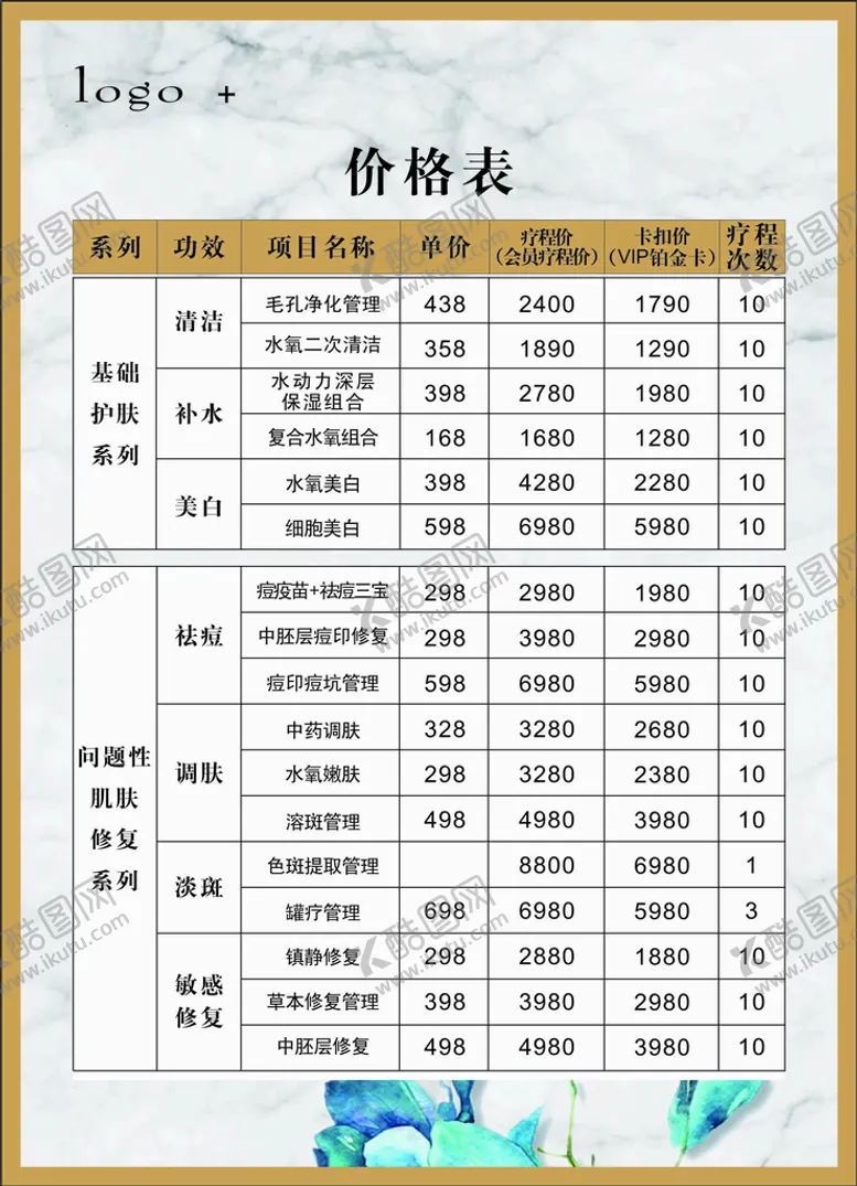 编号：62033210191845356760【酷图网】源文件下载-美容DM单页