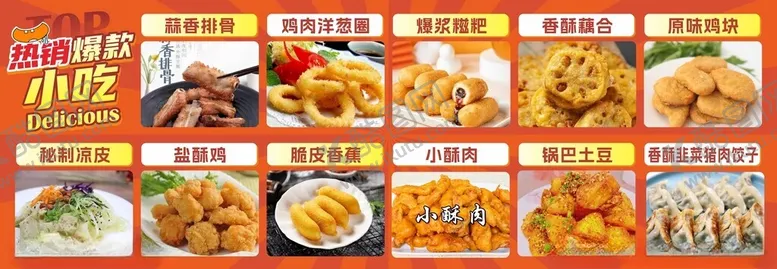编号：30070901201659514712【酷图网】源文件下载-热销爆款小吃海报