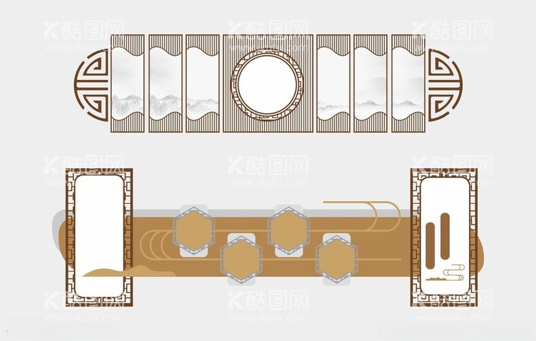 编号：79659702051959531240【酷图网】源文件下载-中式边框文化墙