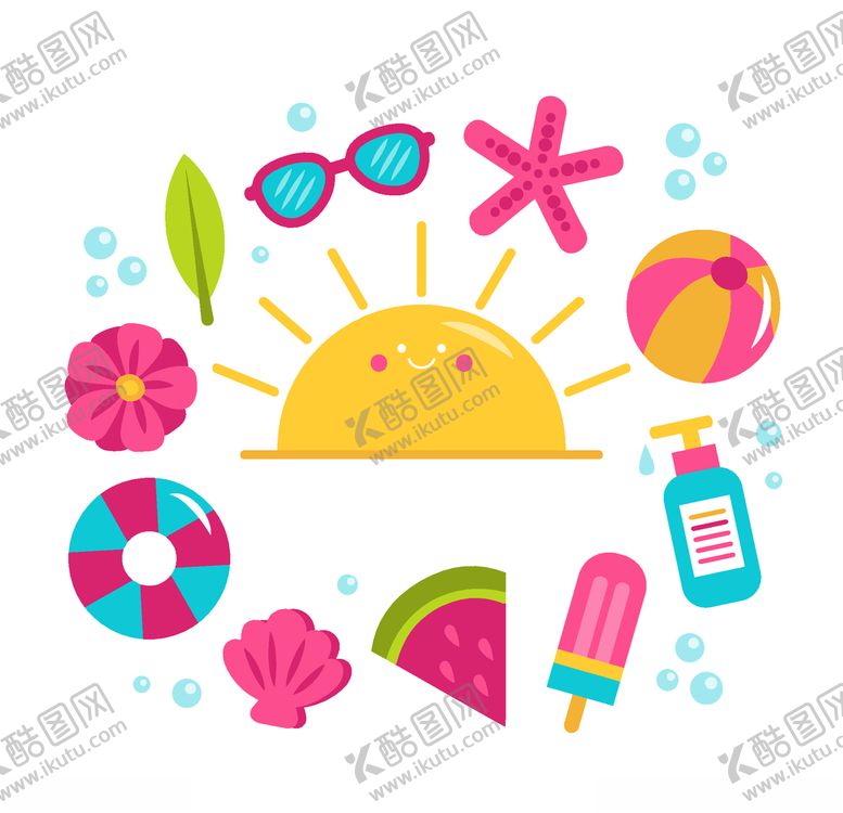 编号：31199210021240497390【酷图网】源文件下载-夏日元素