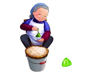 卡通扶奶奶