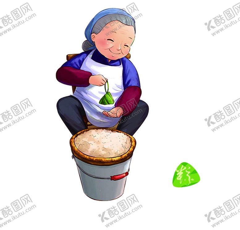 编号：68720310230342537117【酷图网】源文件下载-奶奶粽子卡通