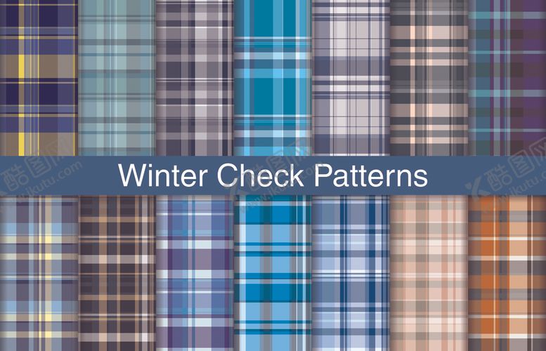 编号：42886009230721261212【酷图网】源文件下载-冬季格子图案集合