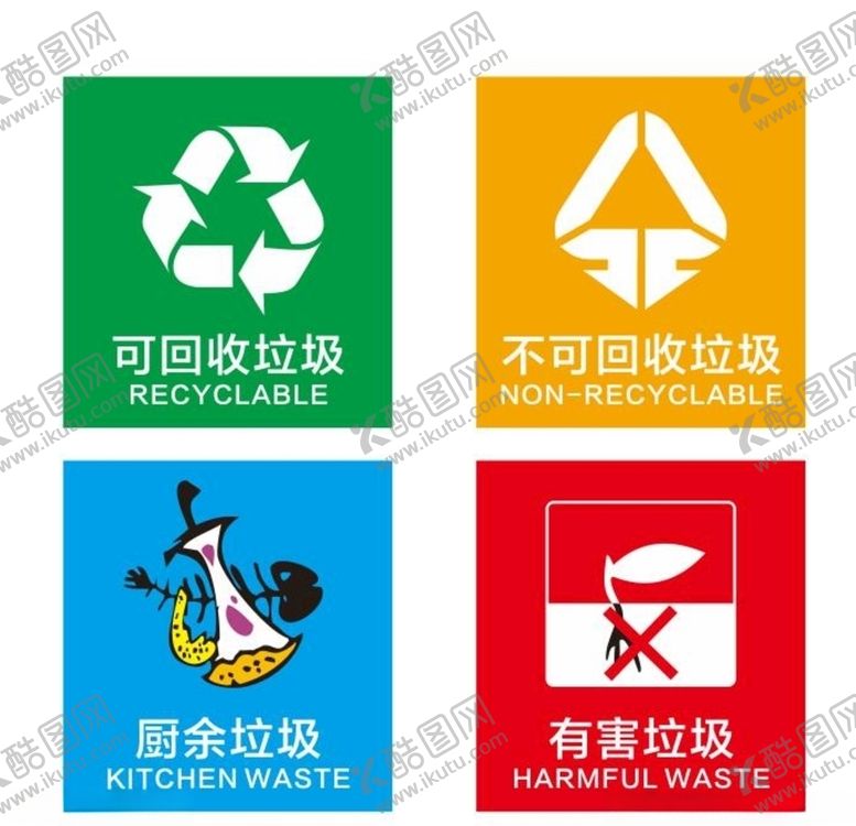 编号：53409207050534581425【酷图网】源文件下载-垃圾分类图标