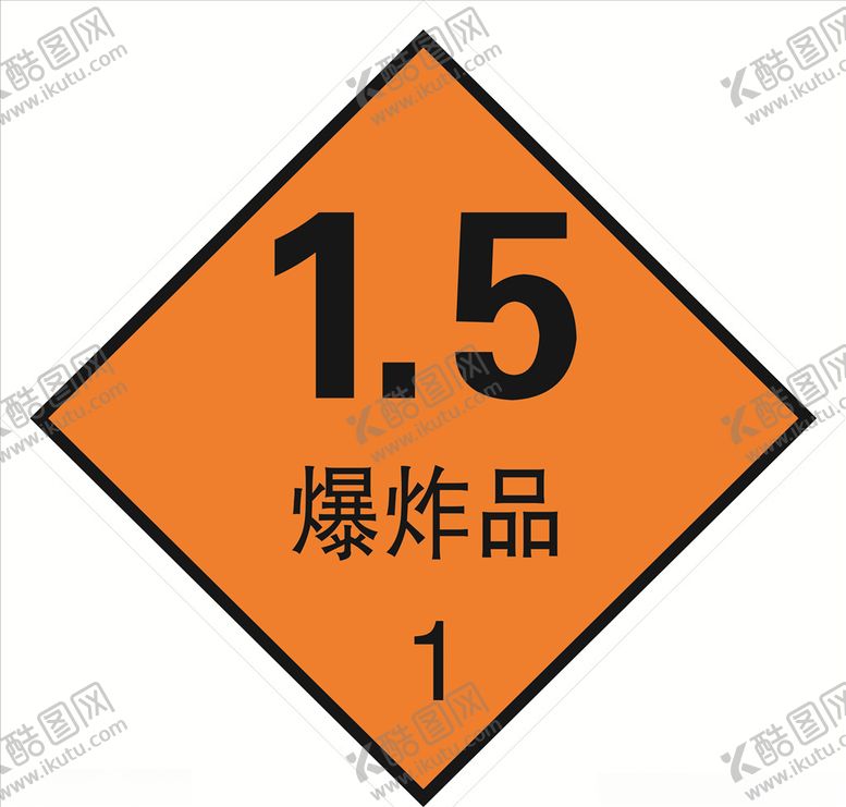 编号：45146304251536259375【酷图网】源文件下载-危险货物包装标志爆炸品