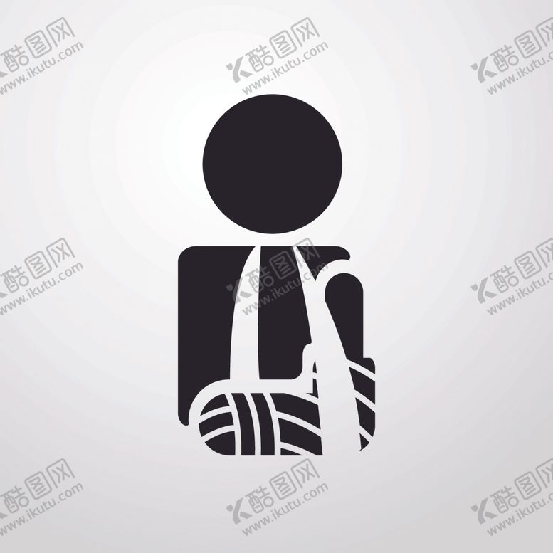 编号：94602212091930381009【酷图网】源文件下载-受伤的人物剪影