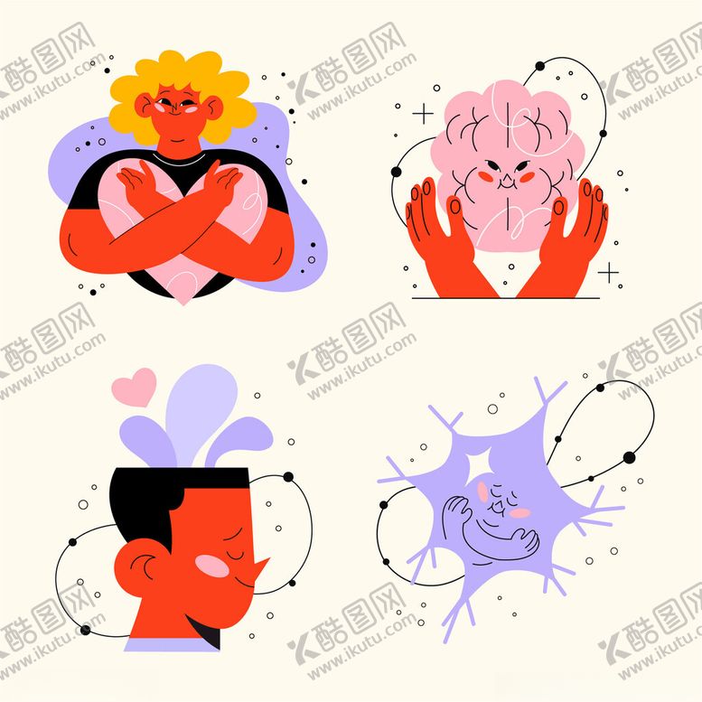 编号：72795911202100476088【酷图网】源文件下载-多彩创意情感主题插画