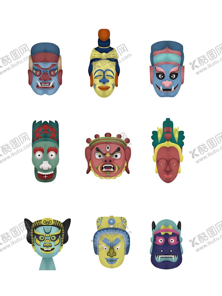 编号：29282410290231196680【酷图网】源文件下载-中国风少数民族装饰画合层