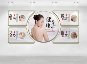 女性肌肤保养挂画展示