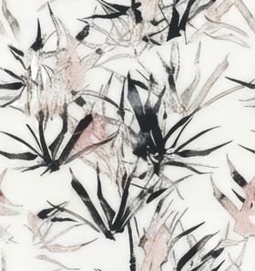 水墨风竹叶花卉图案