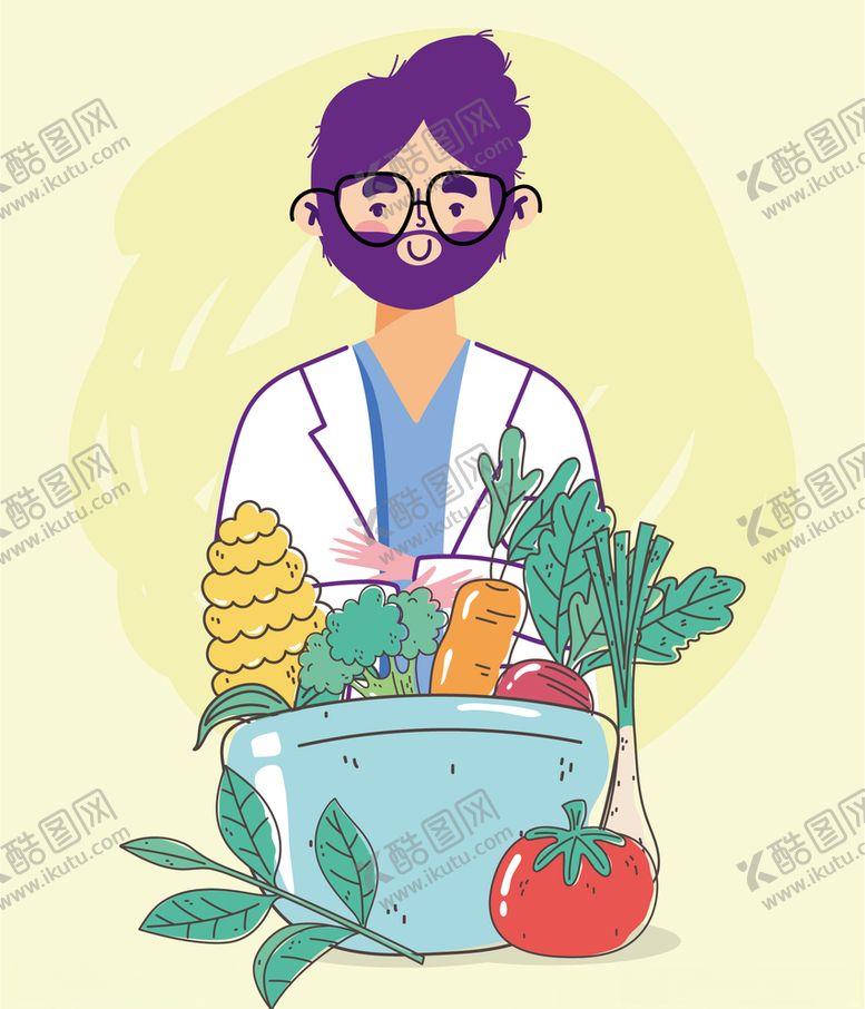 编号：29719406280725337083【酷图网】源文件下载-矢量水果蔬菜插画