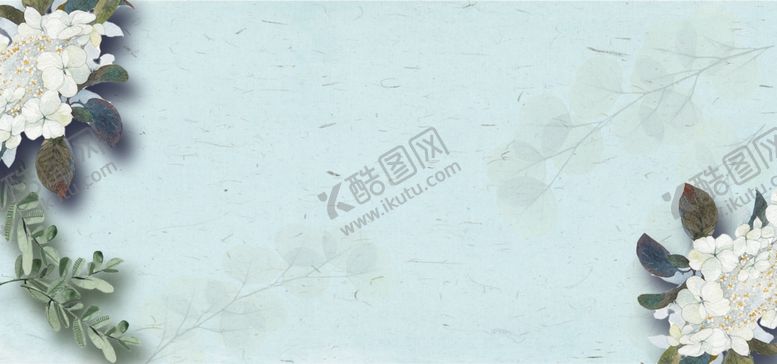 编号：18037109082210118988【酷图网】源文件下载-植物文艺蓝色背景