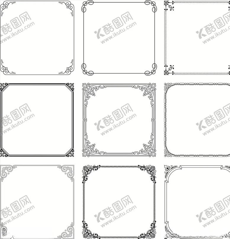 编号：86480407011446238935【酷图网】源文件下载-欧式花边边框