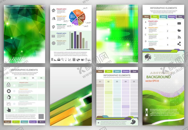 编号：29648604010737378011【酷图网】源文件下载-绿色清新办公文档模板集