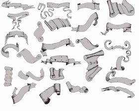 多款飘带边框矢量图