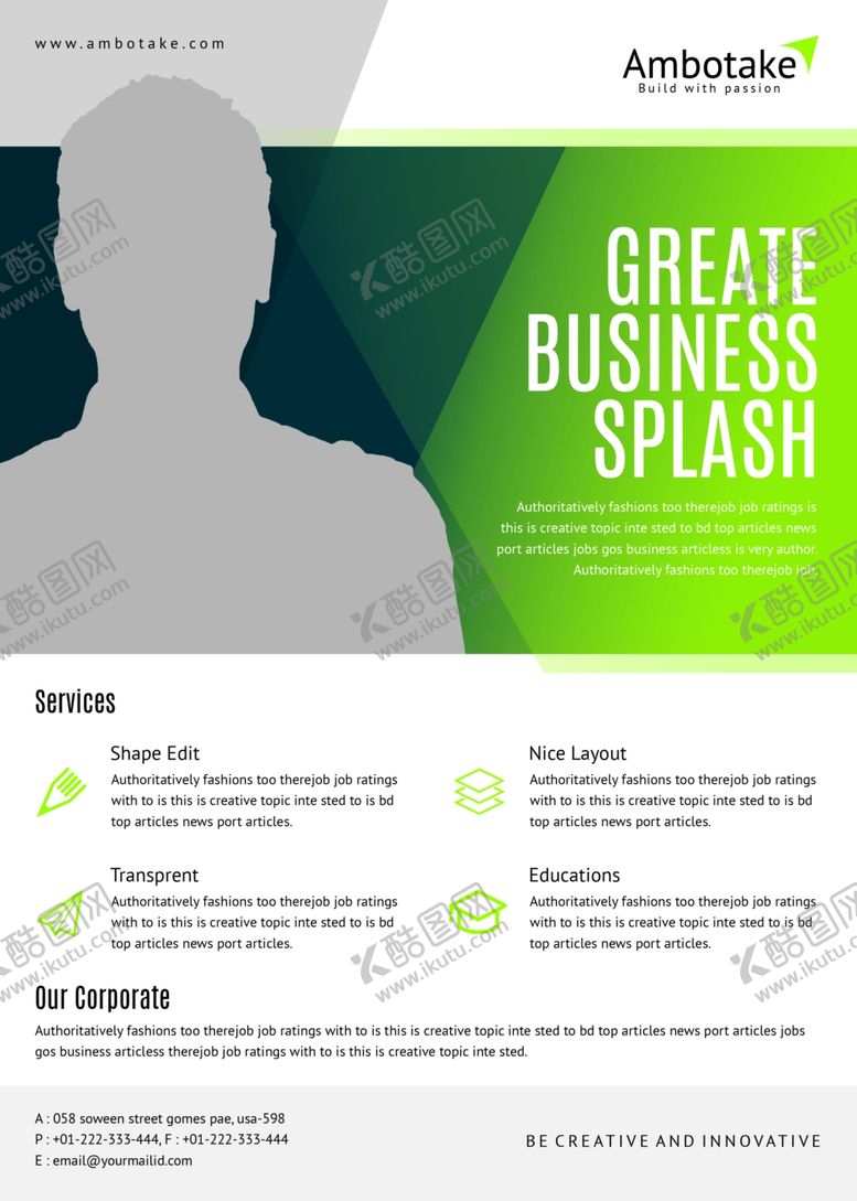 编号：96477510050844256863【酷图网】源文件下载-国外宣传单模板