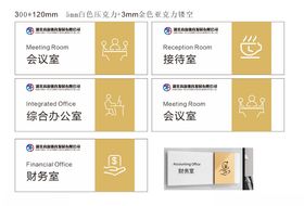 门牌标识会议室接待