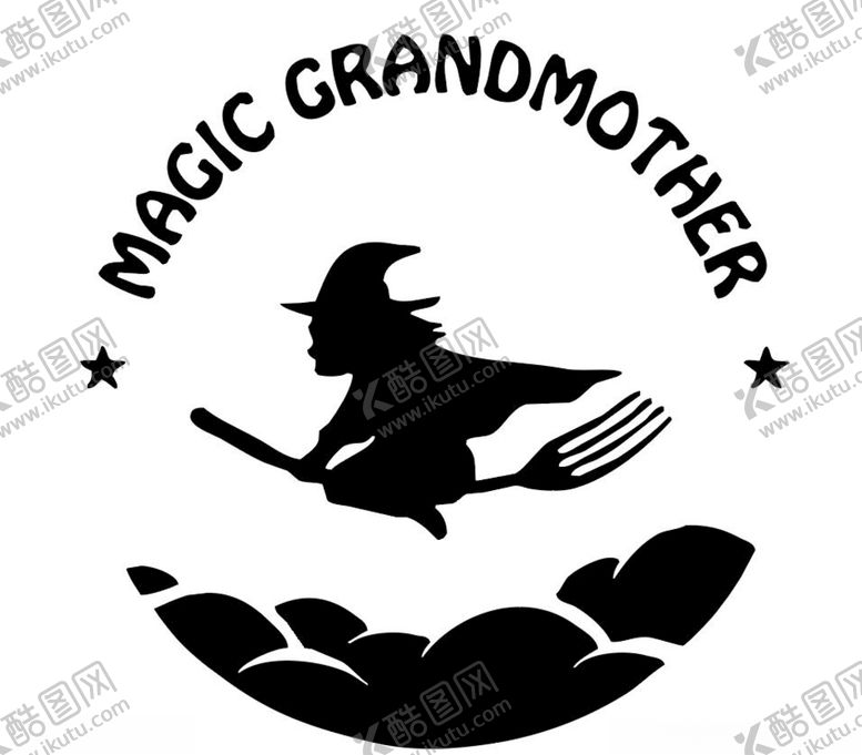 编号：15114310110313102121【酷图网】源文件下载-女巫餐饮黑白矢量LOGO