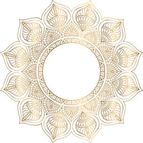 金色复古花纹透明底免抠图典案样式杂背景