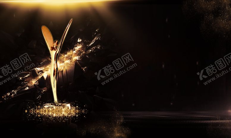 编号：36617905102024452207【酷图网】源文件下载-黑金质感奖杯