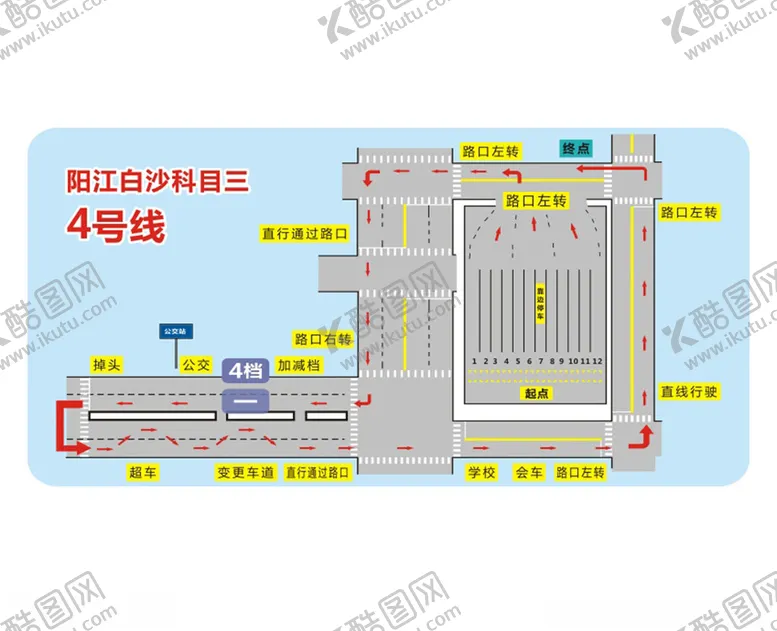 编号：54153002092322199805【酷图网】源文件下载-阳江白沙汽车考场4号线