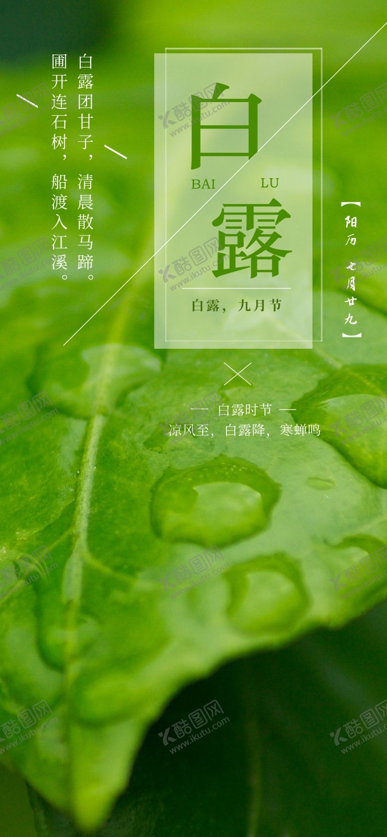 编号：78841809292210449680【酷图网】源文件下载-白露