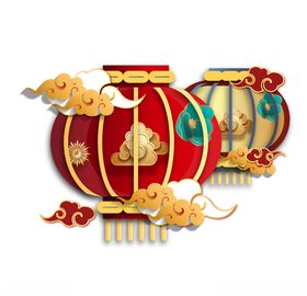国潮灯笼元素