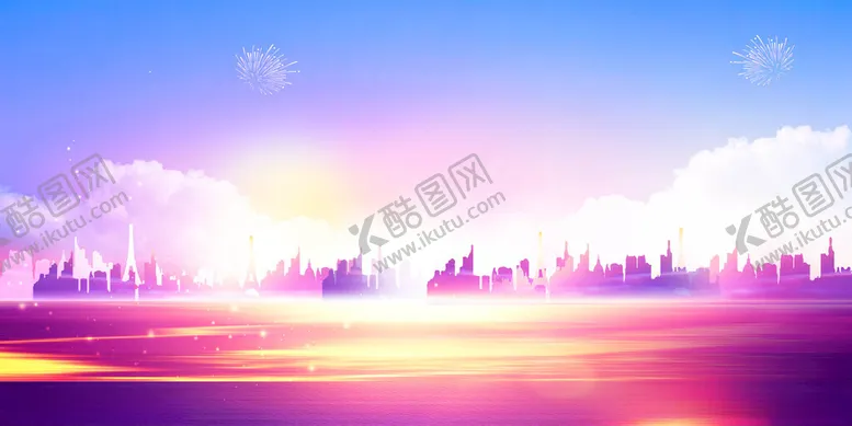 编号：10515602030810137626【酷图网】源文件下载-紫色光效背景图