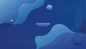 现代蓝色抽象流体背景图