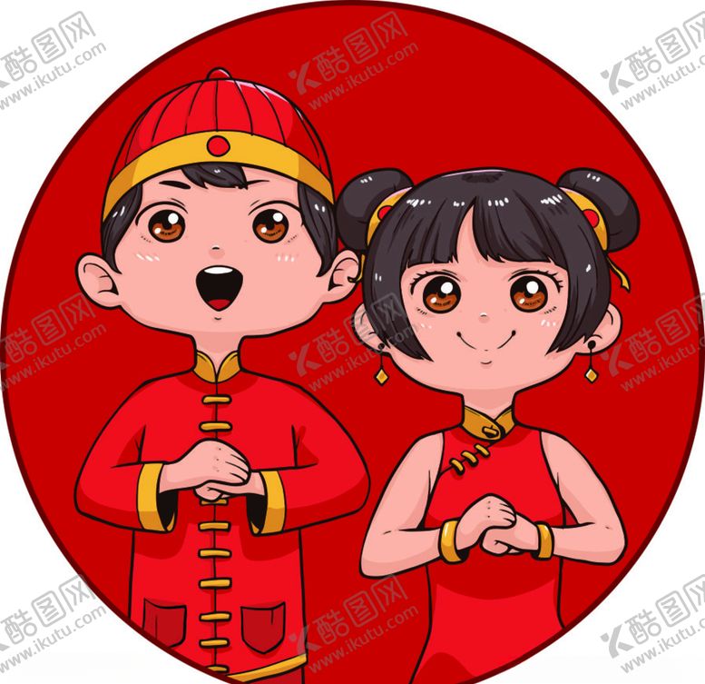 编号：83849207051104516111【酷图网】源文件下载-童男童女