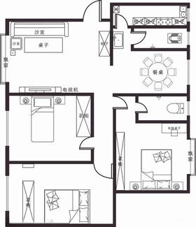 中式效果图室内场景图免抠图