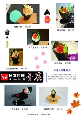 寿司菜单
