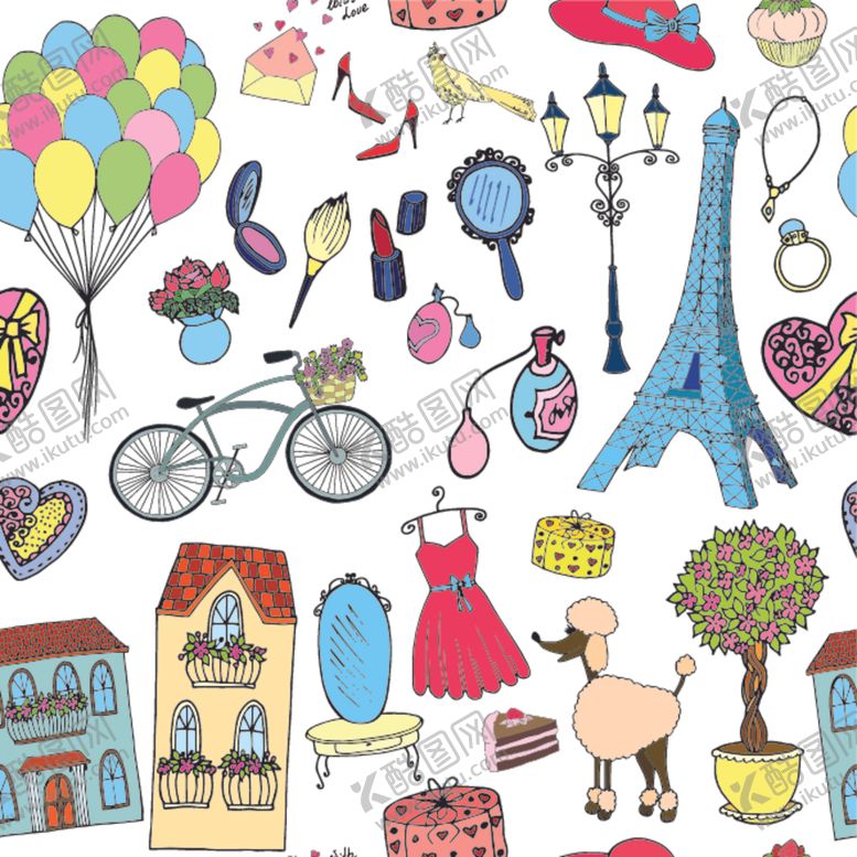 编号：31904810071645009259【酷图网】源文件下载-创意拼接卡通图案背景