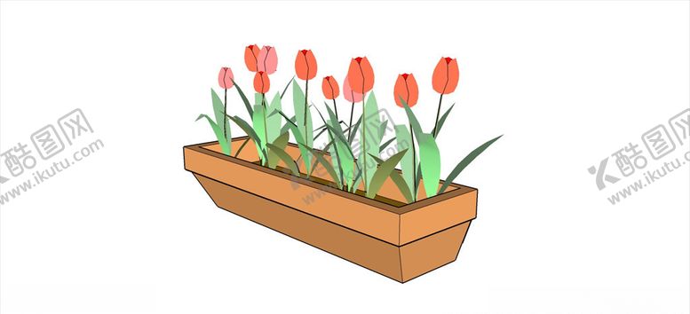 编号：66467910300738552175【酷图网】源文件下载-小花坛木花坛花盆植物室