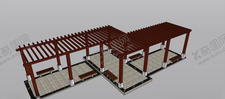 编号：49263810301439535091【酷图网】源文件下载-连廊花架
