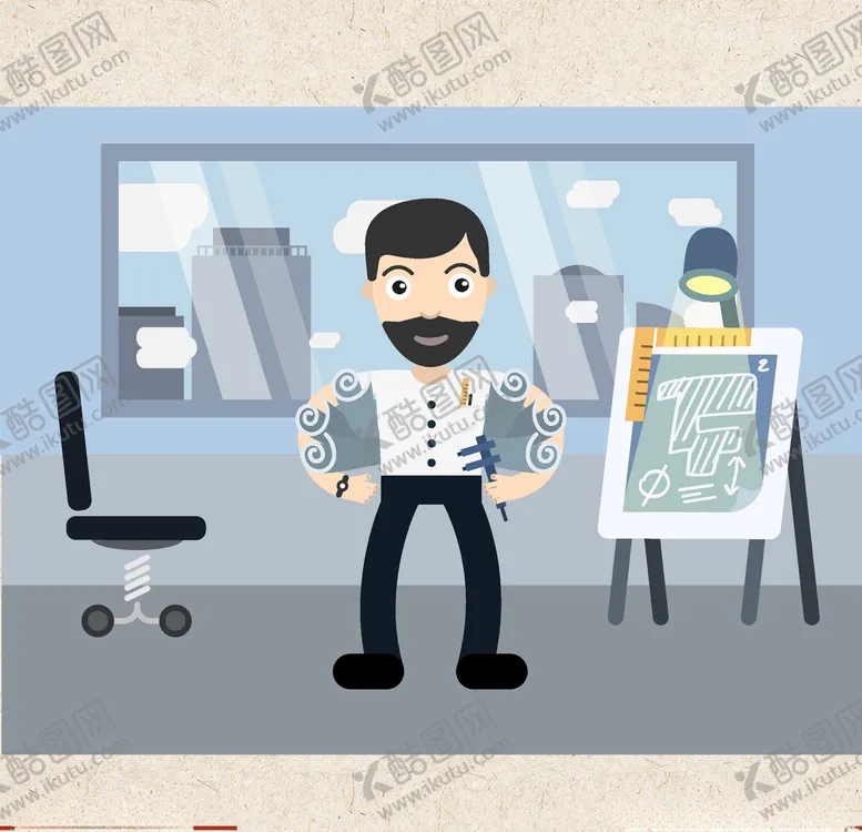 编号：33629809191657227018【酷图网】源文件下载-矢量人物扁人物职业人物