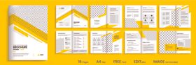 黄色系企业宣传册设计展示