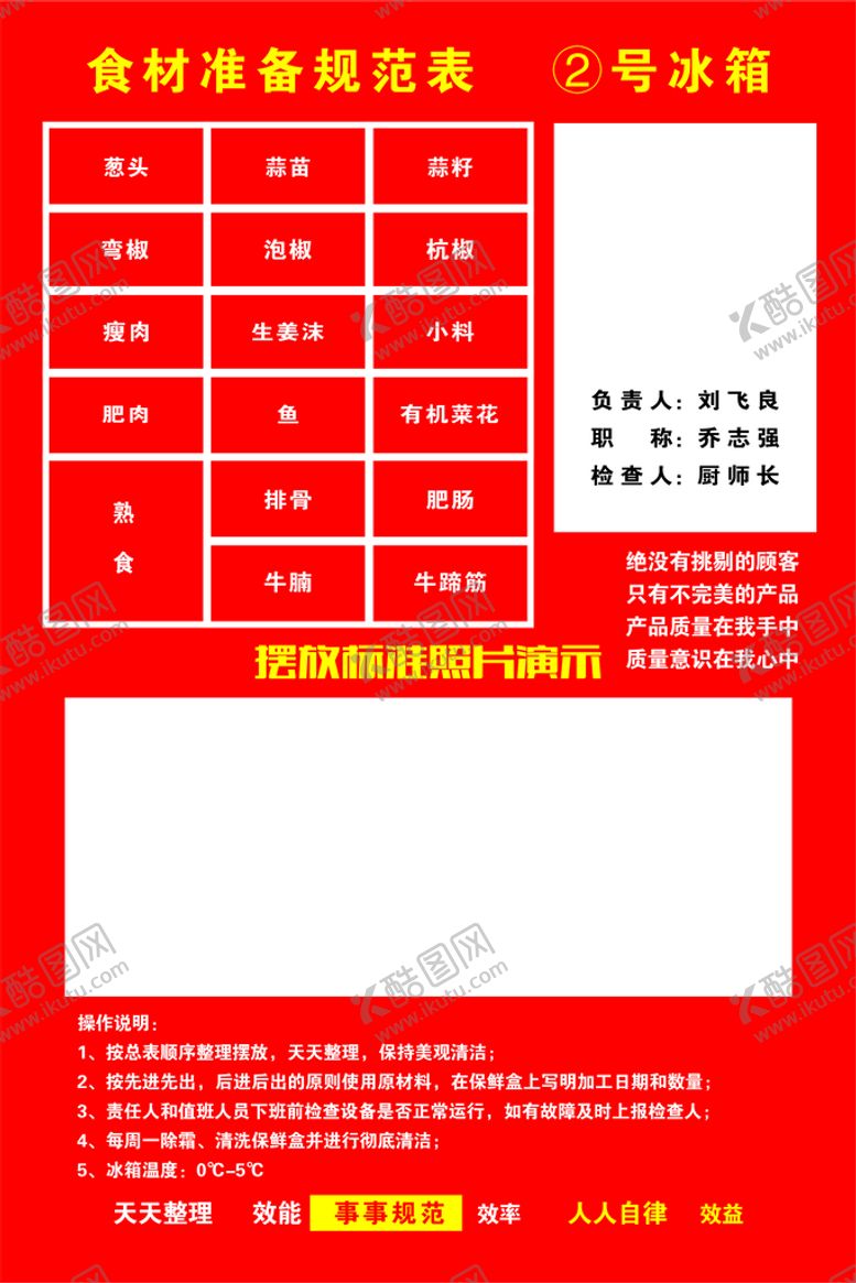 编号：14787101150140186444【酷图网】源文件下载-食材规范表