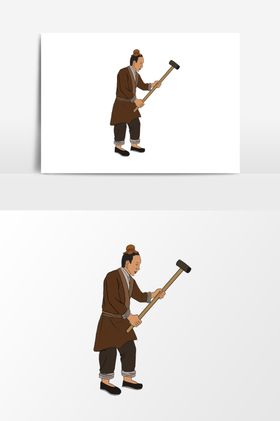淡彩国画人物