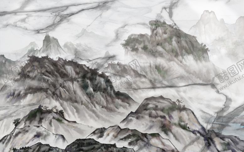 编号：67938906290455095081【酷图网】源文件下载-水墨山水背景墙