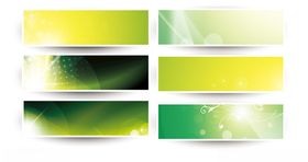 黄绿渐变横幅背景素材