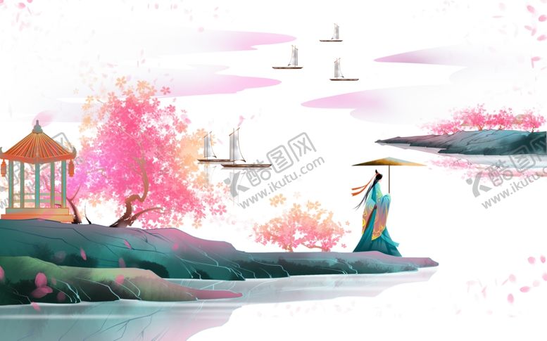 编号：35496909221134266309【酷图网】源文件下载-女性人物传统国风合成海报素材