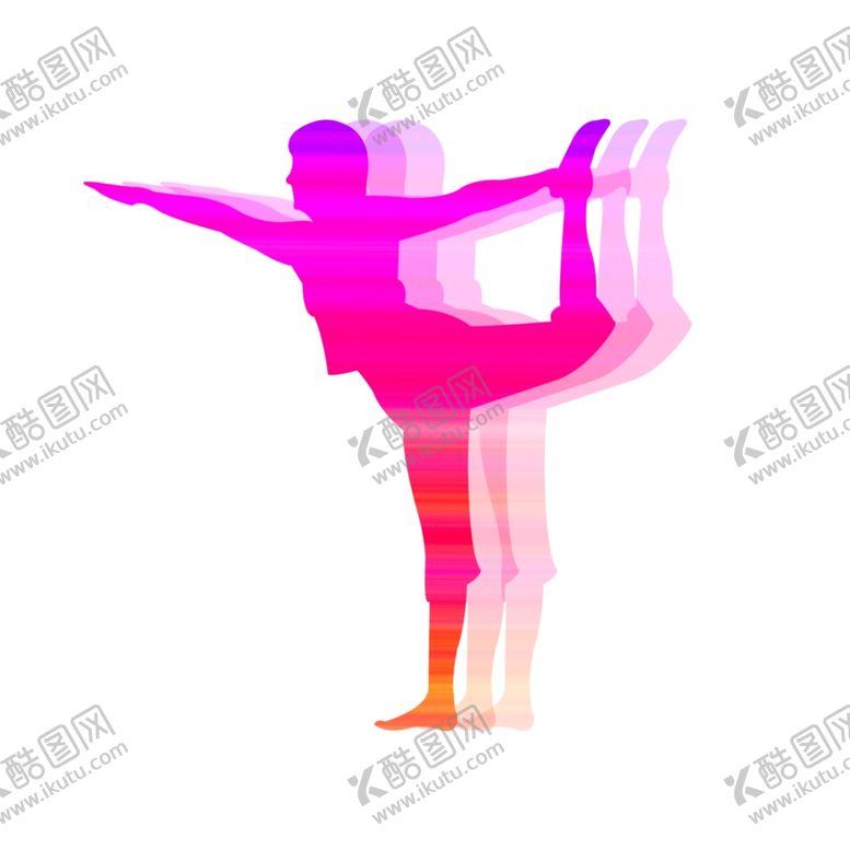 编号：56481810180059056471【酷图网】源文件下载-彩色重影系列运动艺术体操