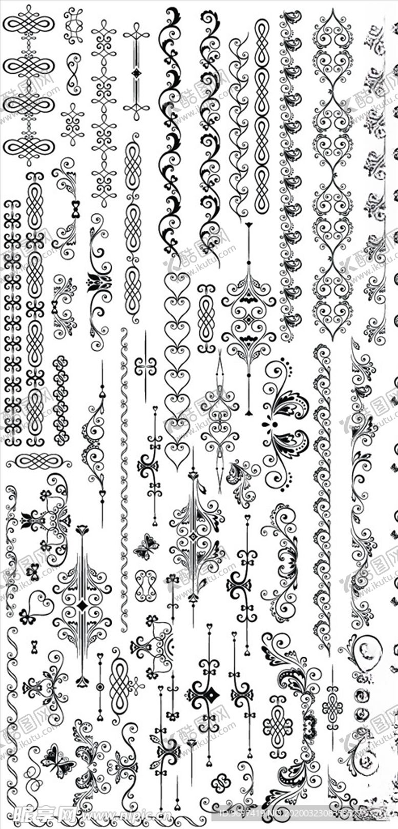 编号：61355910051856307674【酷图网】源文件下载-欧式花纹连续纹样