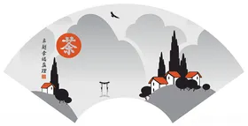 茶文化海报设计中国水墨画