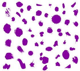 墨点笔触矢量素材